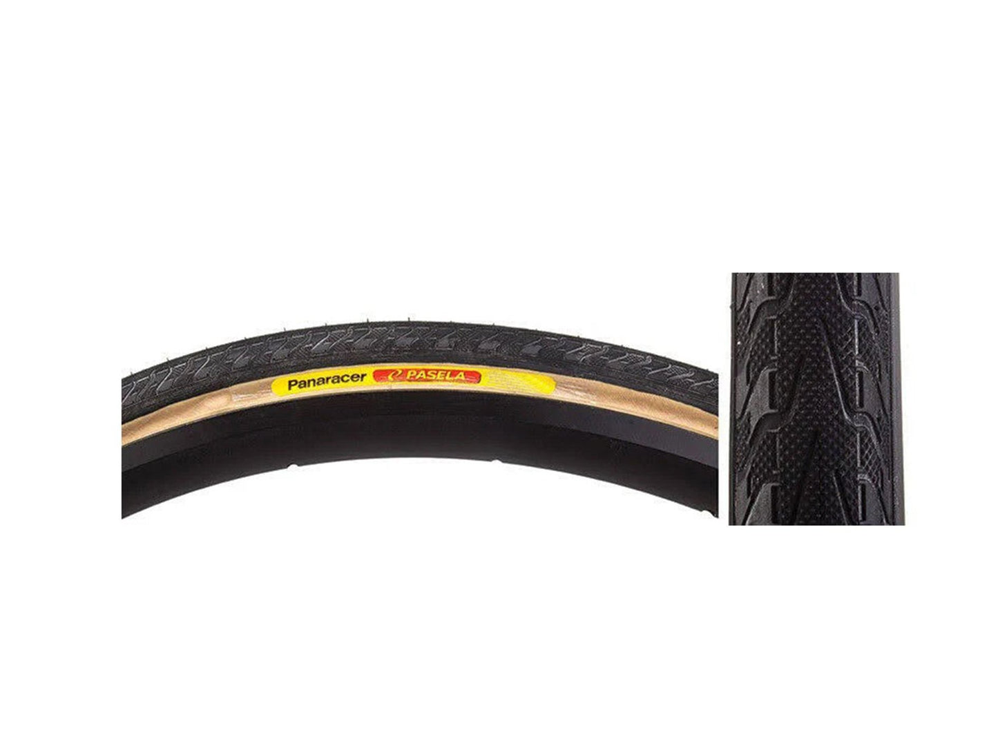 Panaracer Pasela 700c Wire Road Tire - Black-Amber Black - Amber 25c