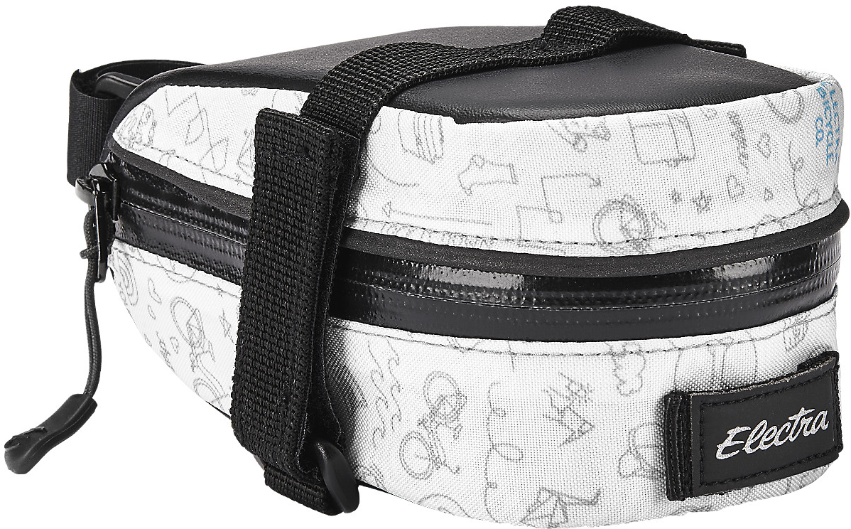 Electra Saddle Bag - Doodle White Doodle White 1L Capacity
