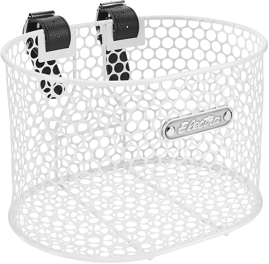 Electra Honeycomb Small Strap Front Basket - White White