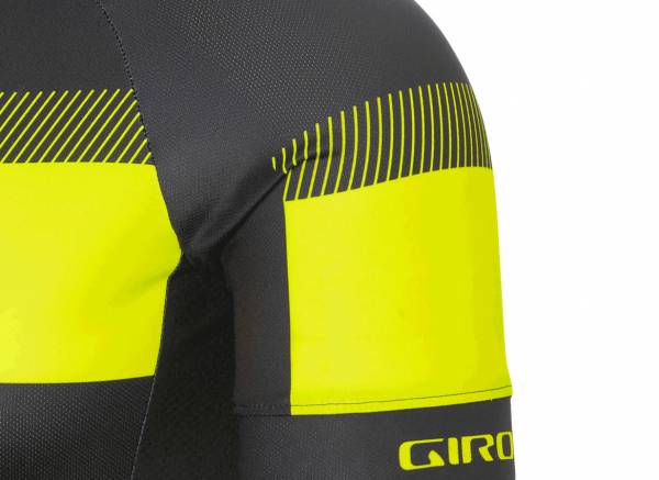 Giro Chrono Sport Short Sleeve Road Jersey - Black-HiViz Yellow Sprint