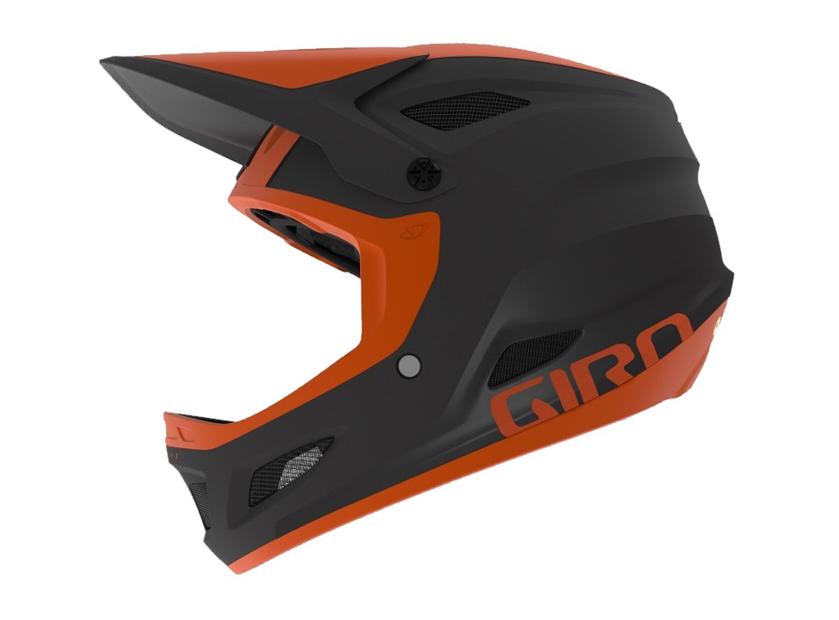 Giro Disciple MIPS Full Face Helmet - Matt Warm Black-Deep Orange - 2019 Matt Warm Black - Deep Orange Medium