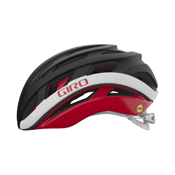 Giro Helios Spherical Road Helmet - Matt Black-Red - 2021