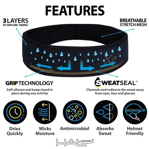 Halo X2 Pullover Headband - Black