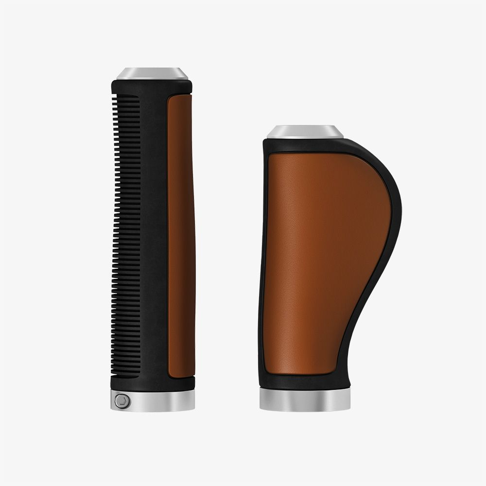 パーツ BROOKS ENGLAND GP1 Grips Honey 130mm Brooks England Ergonomic Leather Grip 100/130 - Honey – Cambria Bike