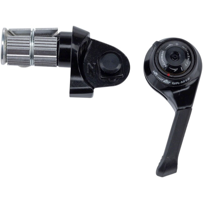 microSHIFT Bar End Shifter - Right - SRAM Eagle Compatible Black 12 Speed - SRAM Eagle