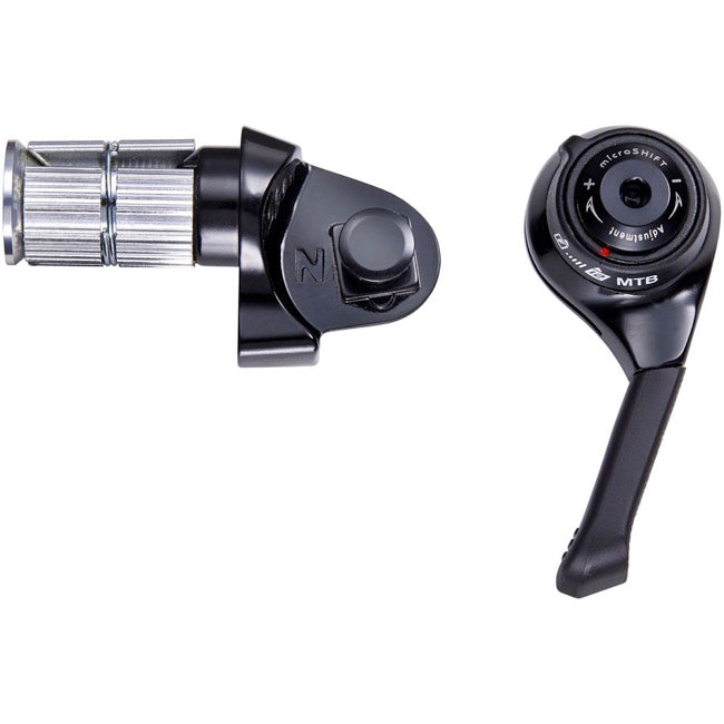 microSHIFT Bar End Shifter - Right - Shimano Compatible Black 12 Speed - Shimano