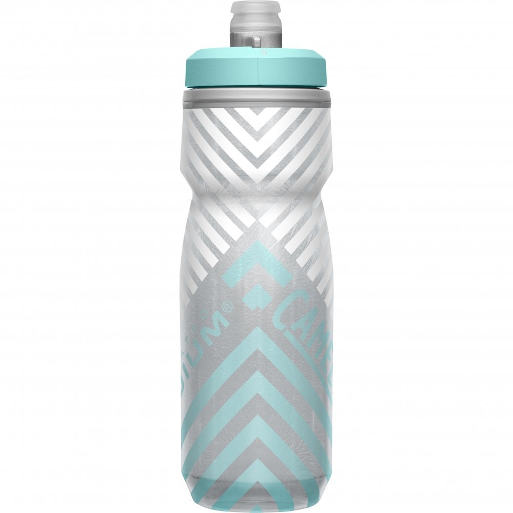 Camelbak Podium Chill Outdoor Water Bottle - 21oz - Gray-Teal Stripe