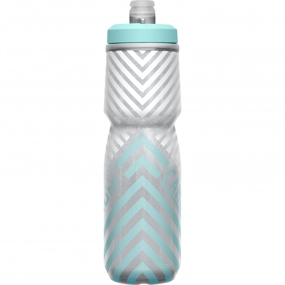 Camelbak Podium Chill Outdoor Water Bottle - 24oz - Gray-Teal Stripe