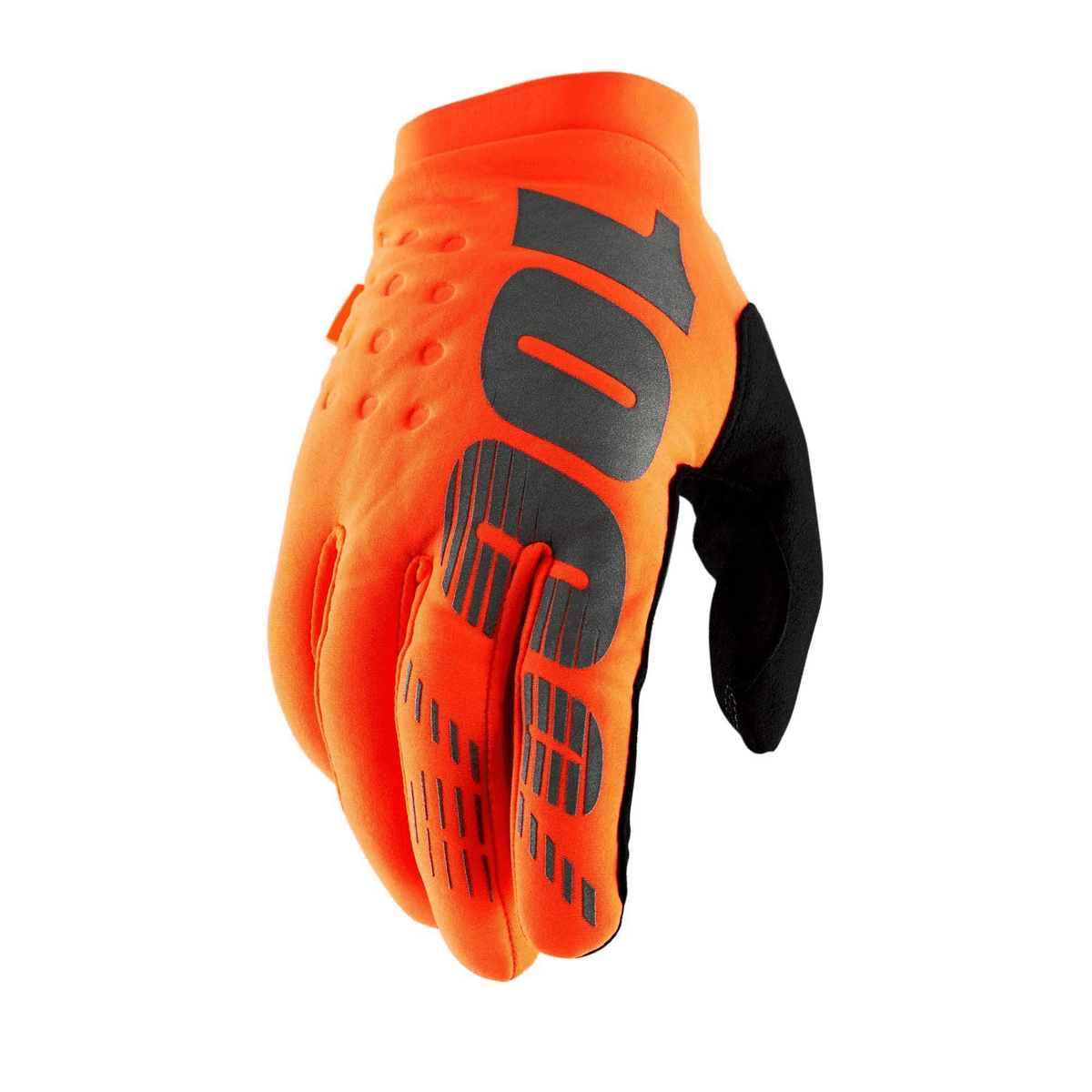 100% Brisker Glove - Orange-Black - 2022 Orange - Black Small