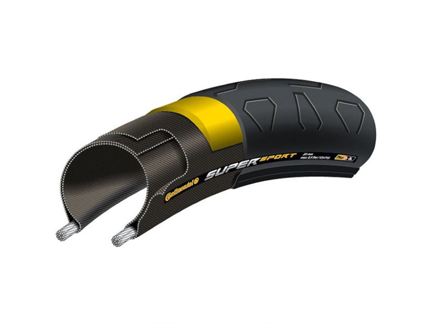 Continental SuperSport Plus 700c Folding Road Tire Black 23c