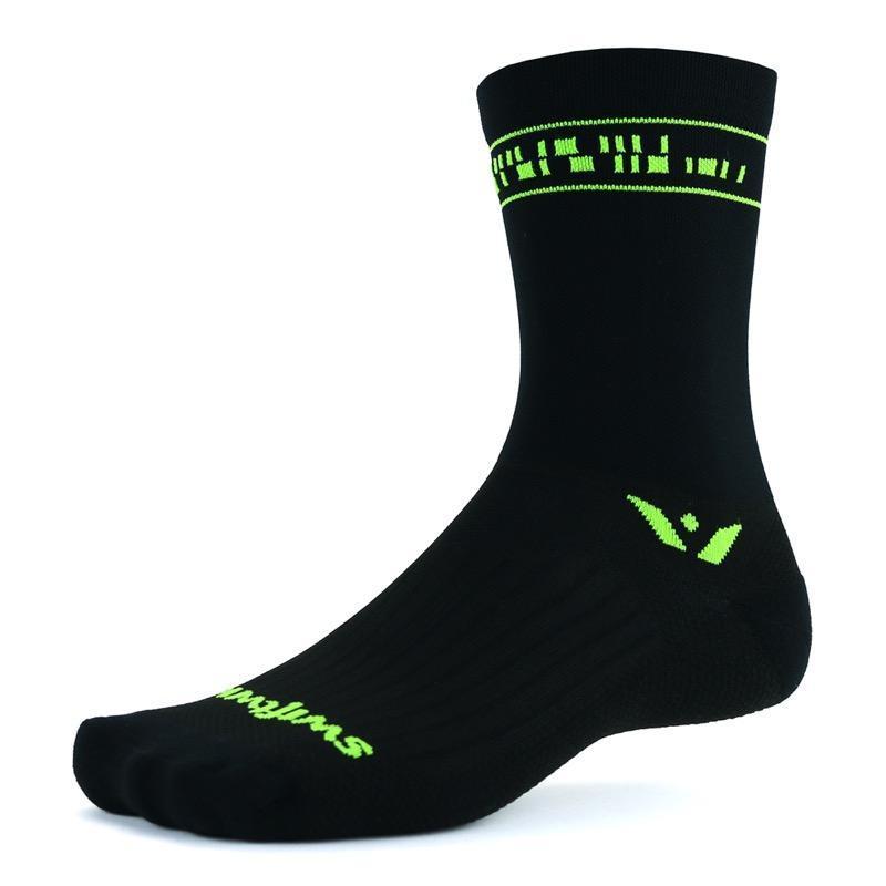 Swiftwick Vision Six Code Sock - Black Green - 2020 Black Green Small