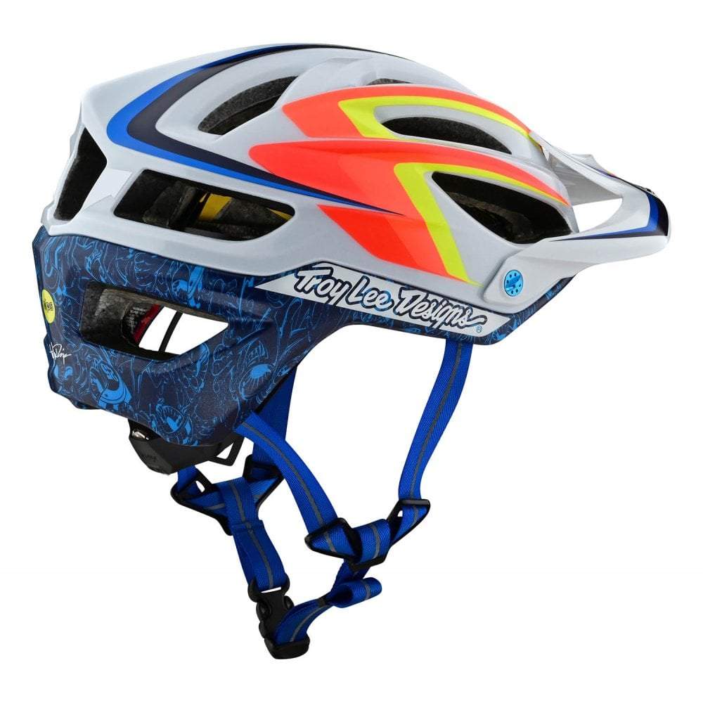 Troy Lee Designs A2 MIPS MTB Helmet - Mirage Ltd - White Mirage White Small