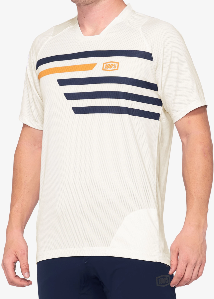 100% Celium Short Sleeve MTB Jersey - Sand-Brown