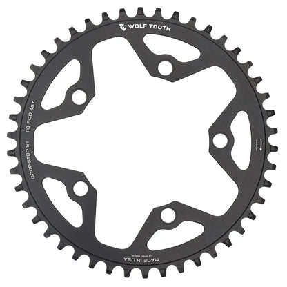 Wolf Tooth Components Drop-STop ST 110 BCD Gravel/CX/Road Chainring - Black