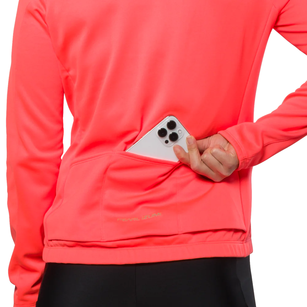 Pearl Izumi Quest Thermal Long Sleeve Road Jersey - Womens - Fiery Coral