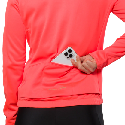 Pearl Izumi Quest Thermal Long Sleeve Road Jersey - Womens - Fiery Coral