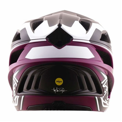 Troy Lee Designs Stage 2 MIPS Full Face Helmet - Amper - White-Fuchsia