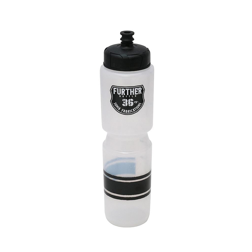 Soma Further Soft Bite Big Flow Valve Water Bottle - 36oz - Frosted Clear-Black