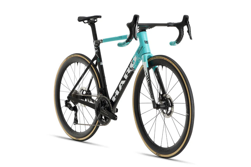 Haro Rivette Carbon Top Shelf 700c - Matte Black-Teal