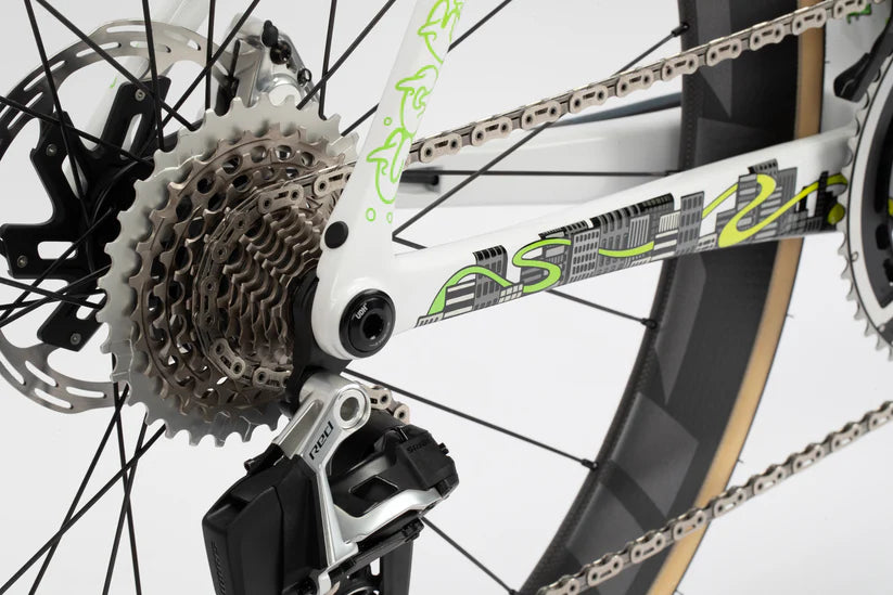 Haro Rivette Carbon LTD 700c - Gloss White-Electric Green Yellow