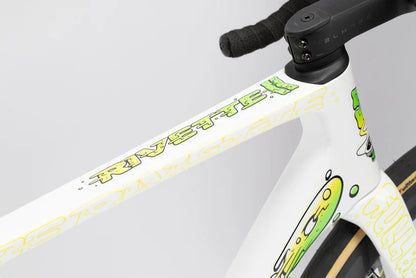 Haro Rivette Carbon LTD 700c - Gloss White-Electric Green Yellow