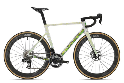 Haro Rivette Carbon LTD 700c - Gloss White-Electric Green Yellow