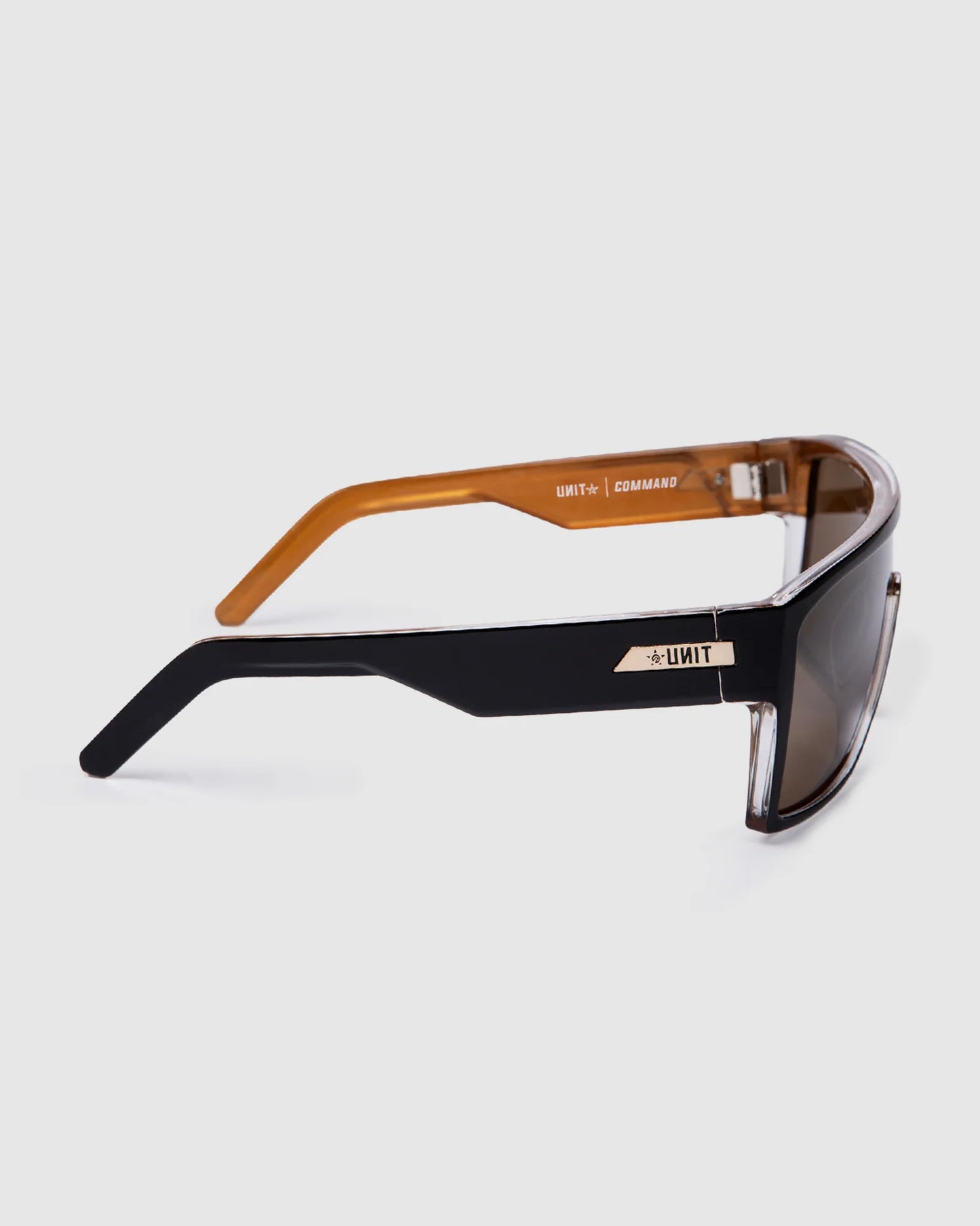 Unit Command Polarised Sunglasses - Black-Gold