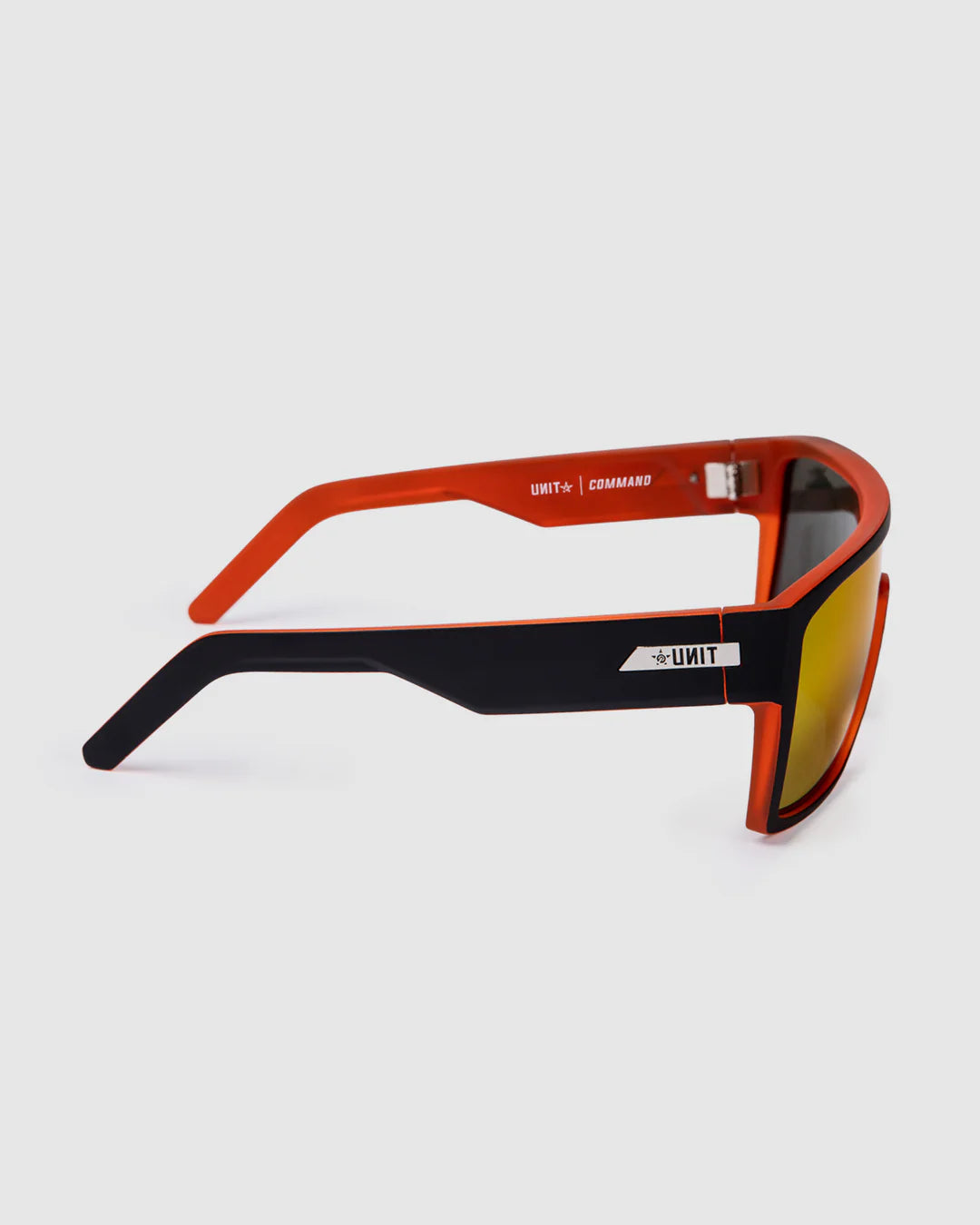 Unit Command Polarised Sunglasses - Matt Black-Orange