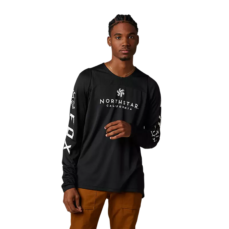 Fox Racing Defend Long Sleeve MTB Jersey - Northstar - Black