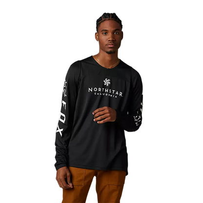 Fox Racing Defend Long Sleeve MTB Jersey - Northstar - Black