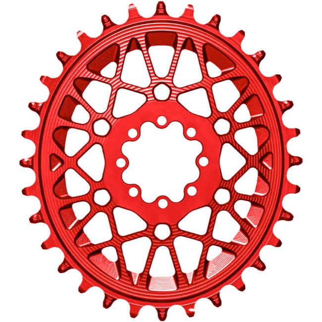 Absolute Black Oval SRAM T-Type DM 8-Hole Boost Chainring - Red