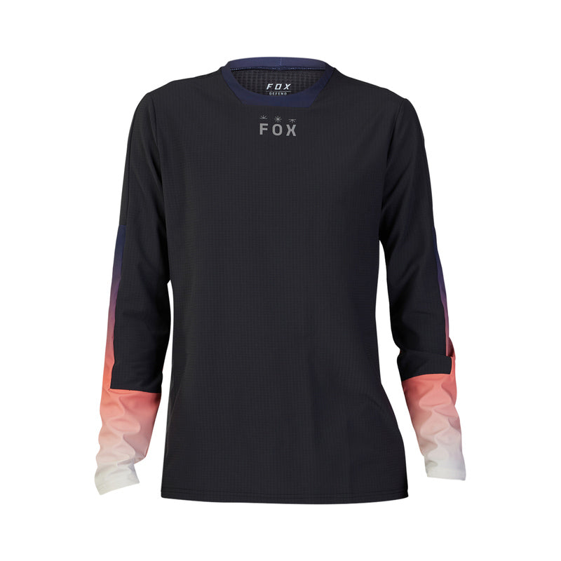 Fox Racing Defend Thermal Long Sleeve MTB Jersey - Lunar - Black - 2023