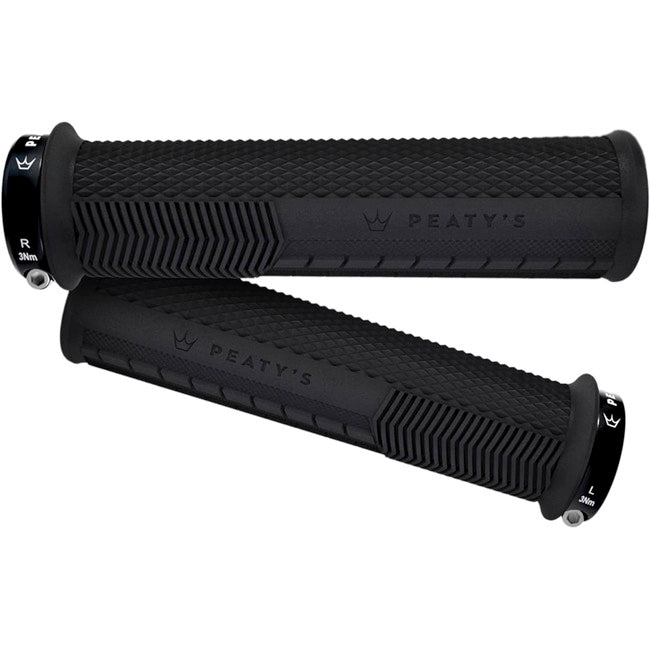 Peaty's Race Control Knurl Thin Lock-On Grips - Black