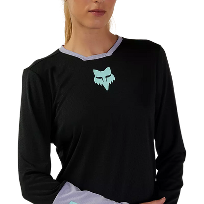 Fox Racing Defend Race Long Sleeve MTB Jersey - Womens - Black