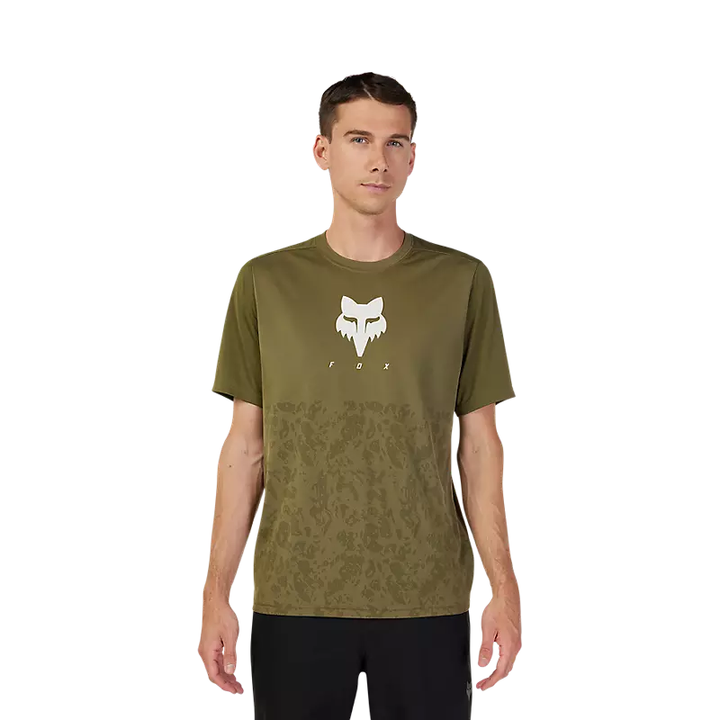 Fox Racing Ranger Tru Dri Short Sleeve MTB Jersey - Olive Green