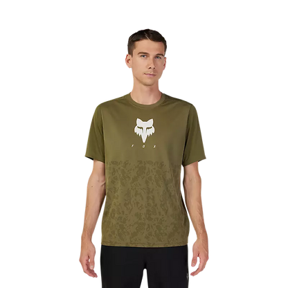 Fox Racing Ranger Tru Dri Short Sleeve MTB Jersey - Olive Green