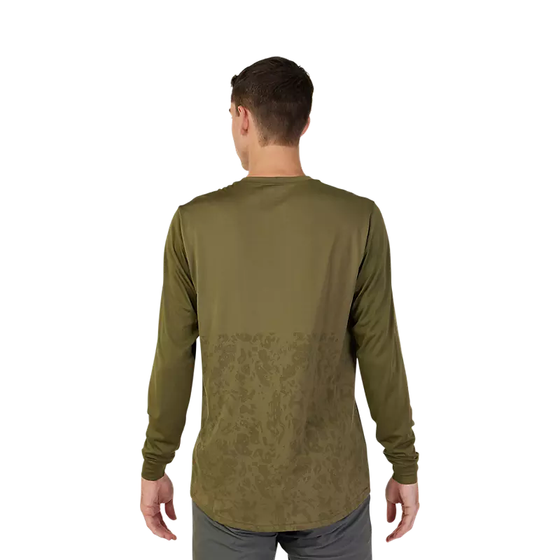 Fox Racing Ranger Tru Dri Long Sleeve MTB Jersey - Olive Green