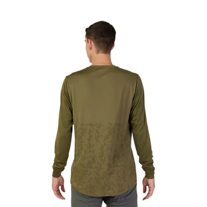 Fox Racing Ranger Tru Dri Long Sleeve MTB Jersey - Olive Green