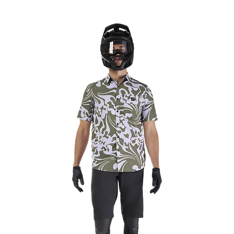 Fox Racing Ranger Short Sleeve Woven MTB Jersey - Military Green