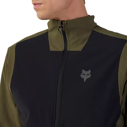 Fox Racing Defend Fire Alpha Cycling Jacket - Olive Green