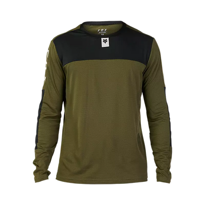 Fox Racing Defend Long Sleeve MTB Jersey - Foxhead - Olive Green