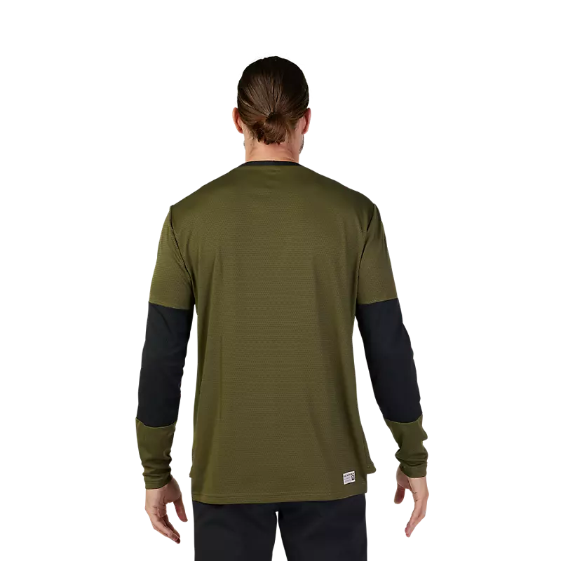 Fox Racing Defend Long Sleeve MTB Jersey - Foxhead - Olive Green