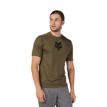 Fox Racing Ranger Short Sleeve MTB Jersey - Lab Head - Olive Green