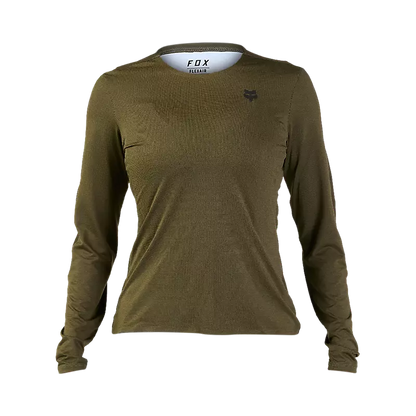 Fox Racing Flexair Ascent Long Sleeve MTB Jersey - Womens - Olive Green