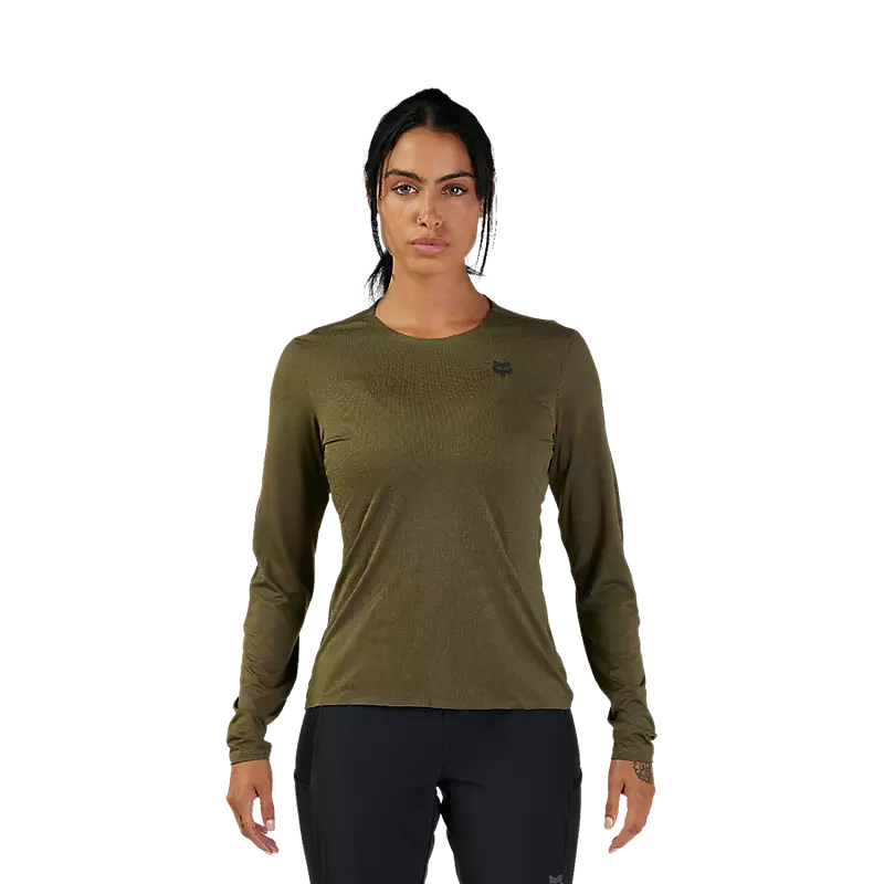 Fox Racing Flexair Ascent Long Sleeve MTB Jersey - Womens - Olive Green