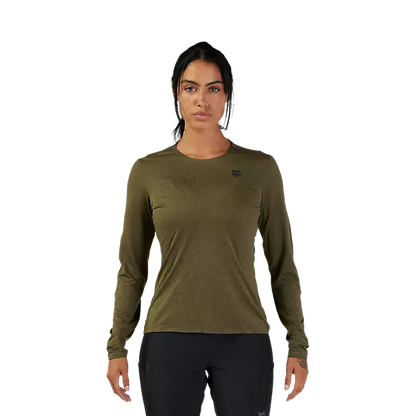 Fox Racing Flexair Ascent Long Sleeve MTB Jersey - Womens - Olive Green