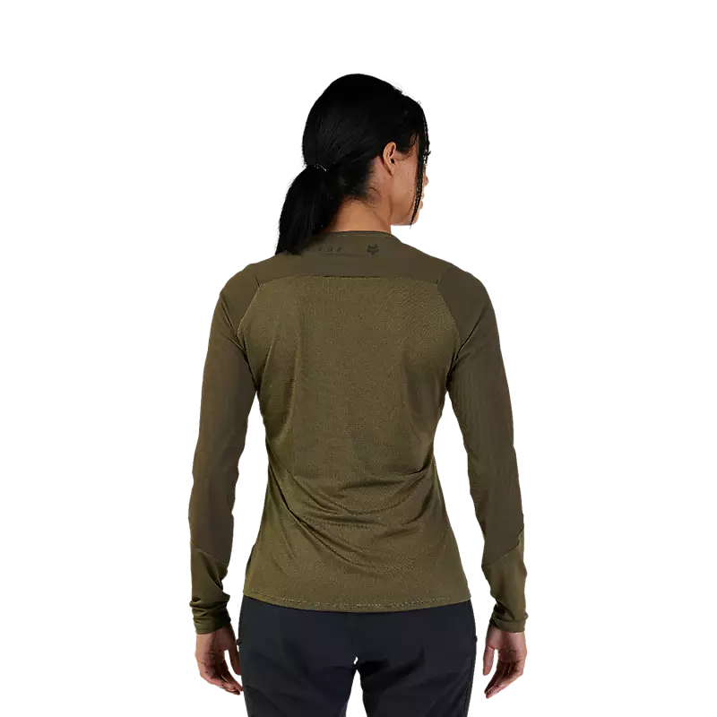 Fox Racing Flexair Ascent Long Sleeve MTB Jersey - Womens - Olive Green