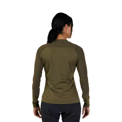 Fox Racing Flexair Ascent Long Sleeve MTB Jersey - Womens - Olive Green