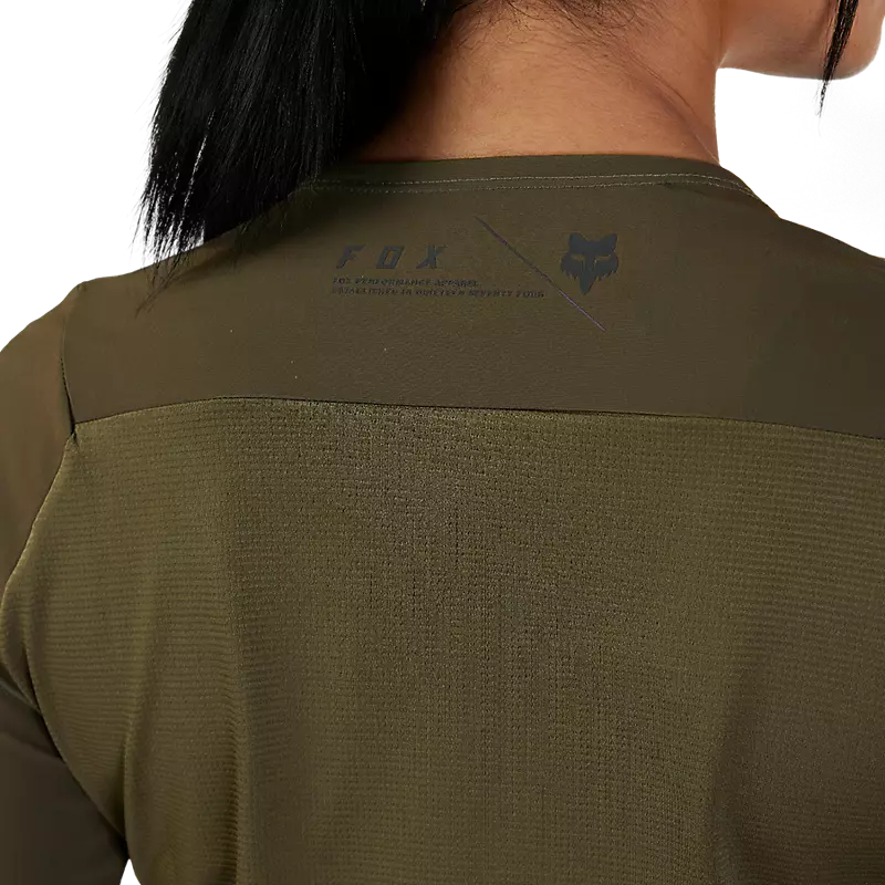 Fox Racing Flexair Ascent Long Sleeve MTB Jersey - Womens - Olive Green