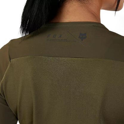 Fox Racing Flexair Ascent Long Sleeve MTB Jersey - Womens - Olive Green